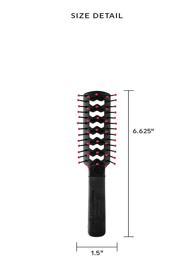 Cricket Static Free Mini Fast Flo Vent Hair Brush - Curling, Blow Drying, Detangling and Styling Wet or Dry Hair, Ideal for Travel, 1.5", Suitable for All Hair Types - Image 2